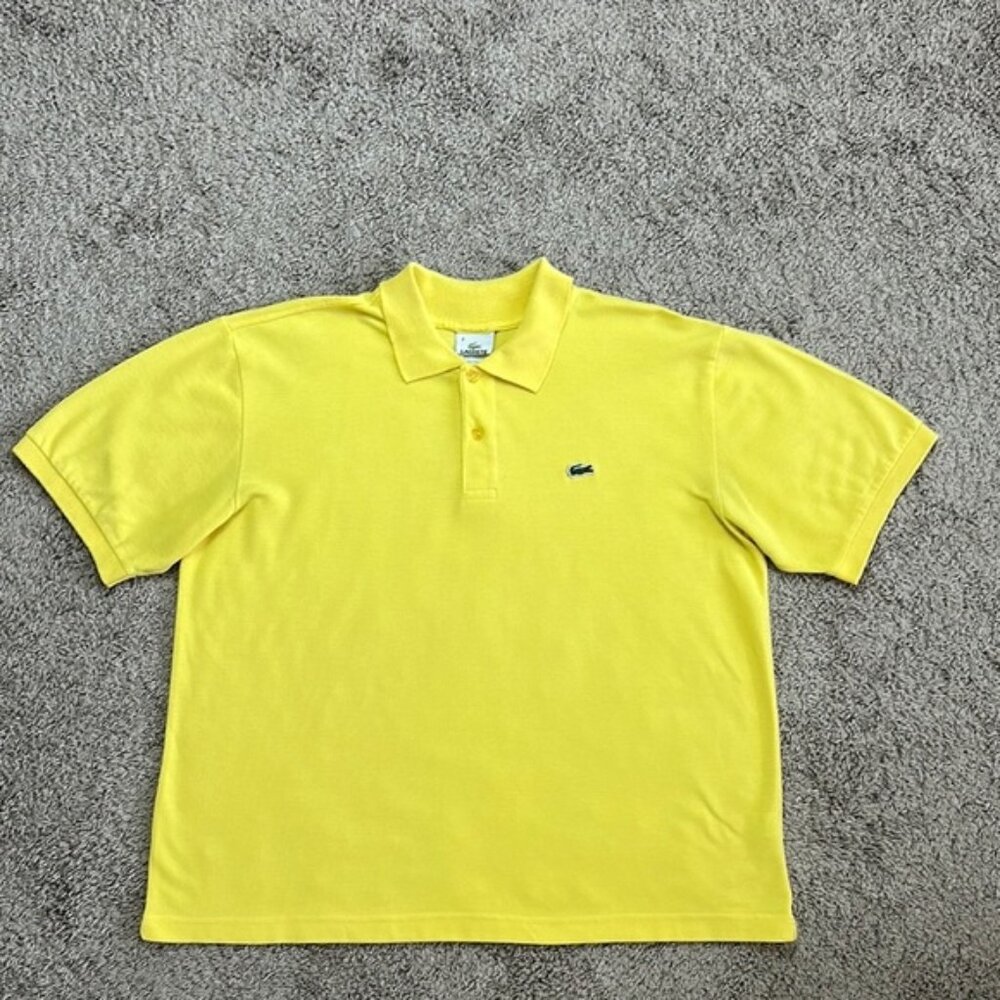 Vintage Lacoste Men's Polo T-Shirt Yellow Size 3XL